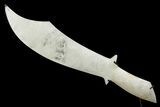Polished Quartz Crystal Sword with Metal Stand #379928-3